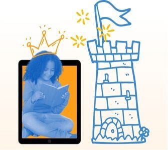 girl reading imagination